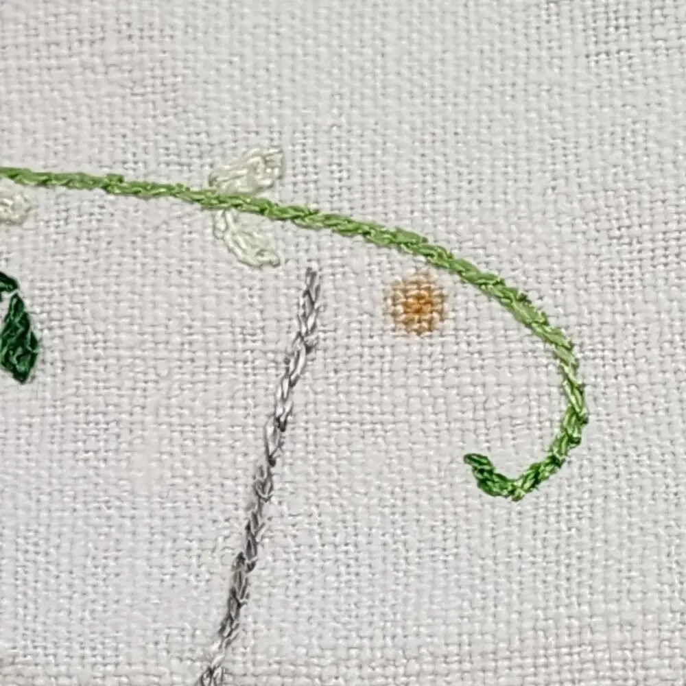 Handmade embroidered golden